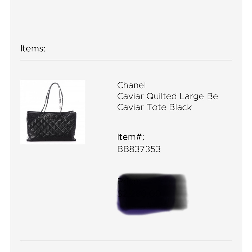 Chanel Caviar Large Be Tote- 100% authentic east west style - Picture 11 of 12